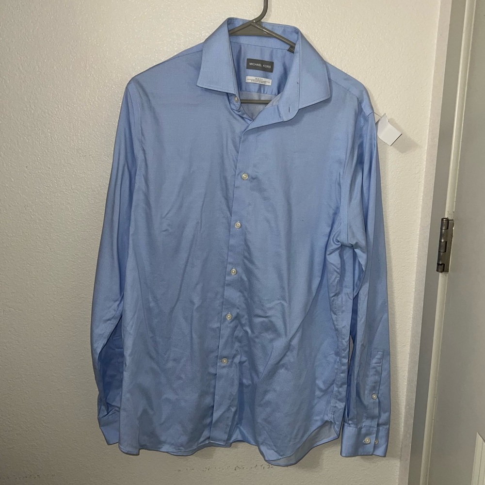 Michael Kors Men's Blue Dress Shirt